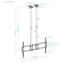 Tooq Soporte de Techo Extensible Doble Mástil para Pantallas 60-120 pulgadas, Negro